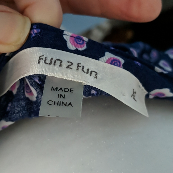 Fun2Fun Mixed Pattern Blouse - Picture 2 of 2